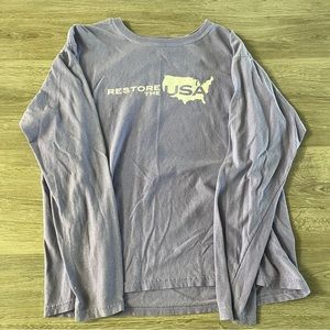 Light purple oversized long sleeve t-shirt